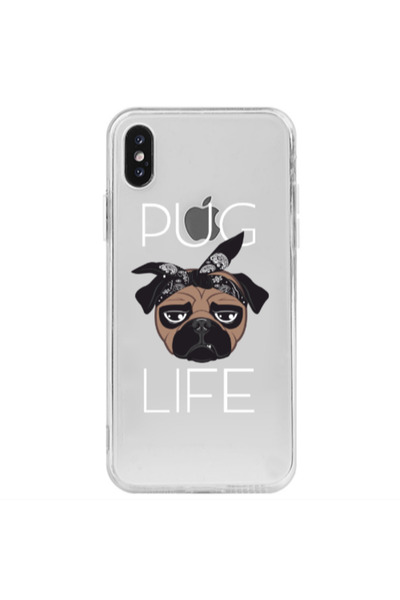 Other Apple iPhone X Pug Life Transparent Silicone TPU Θήκη