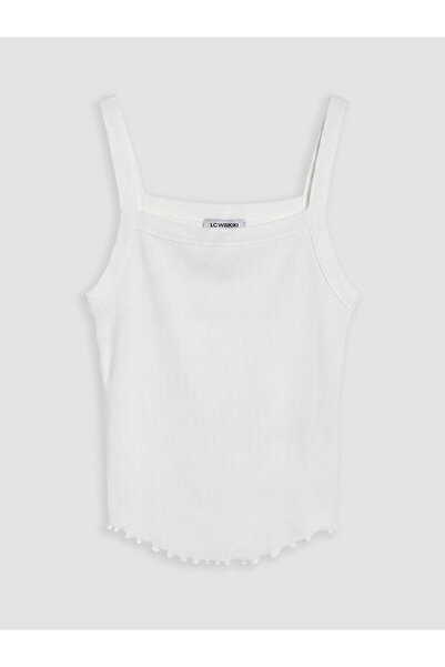 LC Waikiki White Square Collar Rope Strap Women's Tank Top