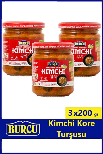 BURCU Kimchi Fermente Kore Turşusu 200 gr x 3 Adet
