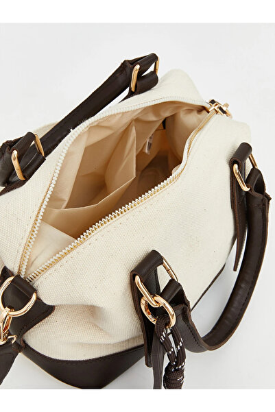 LC Waikiki Ecru Canvas Women's Shoulder Bag