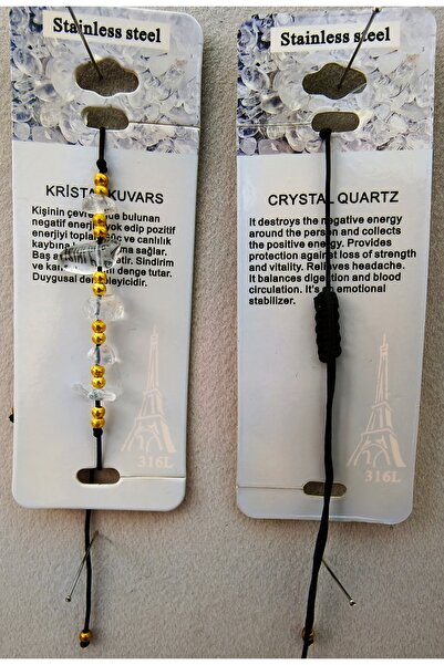 Sualp Zenraaksesuar Crystal Quartz Natural Stone Unisex Bracelet - Adjustable...