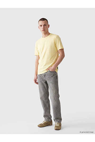 LC Waikiki Yellow 100% Cotton Basic T-Shirt