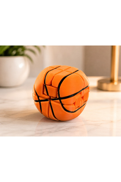 AlvoraTicaret Basketbol Temalı Stres Topu Fidget Oyuncak 3D Baskı Zeka Küpü