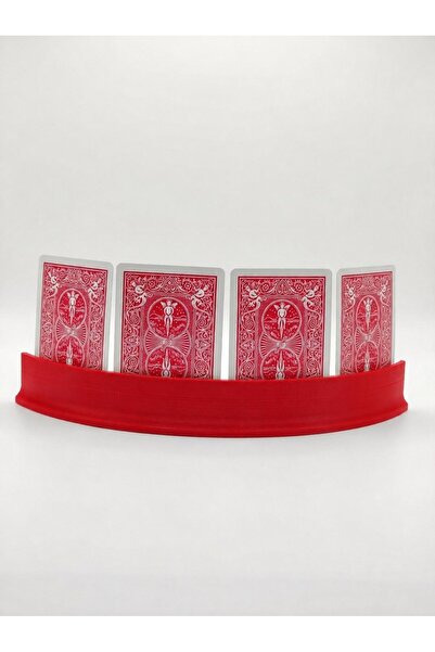OyuncaklarÜlkesi Poker Playing Cards Deck Card Holder Accessories (Red)