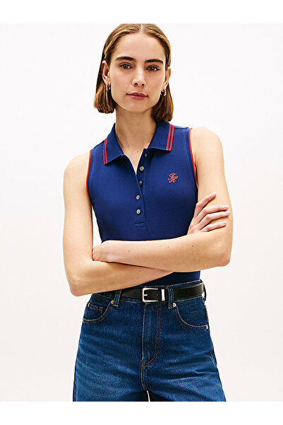 Tommy Hilfiger تي شيرت بولو قطني للسيدات من Swimshop
