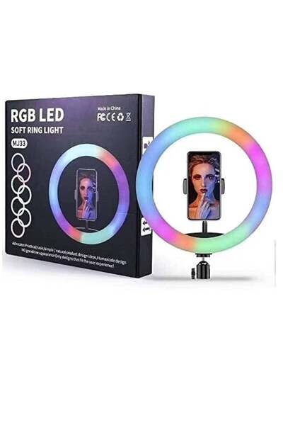MJC إضاءة حلقية LED ملونة RGB للتصوير الفوتوغرافي وتصوير فيديوهات تيك توك
