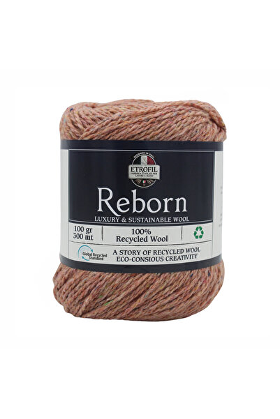 Etrofil Fire de tricotat Reborn Maro închis 100% Lână reciclată 100g 300m (72...