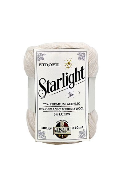 Etrofil Fir de tricotat Star Light Stone 75% Acril Premium 20% Lână Merino Or...