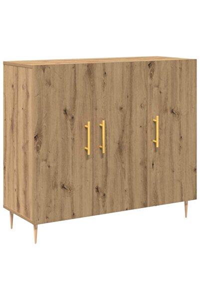 vidaxl Bufet Stejar Artizanal 90 x 34 x 80 cm Lemn compozit