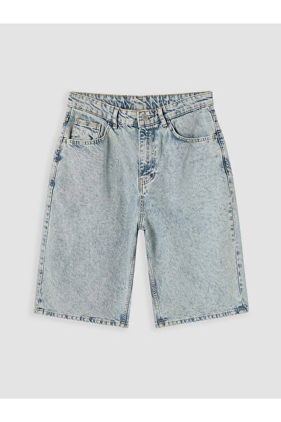 LC Waikiki Nevavm Loose Fit Men's Bermuda Jean Shorts with a Difference