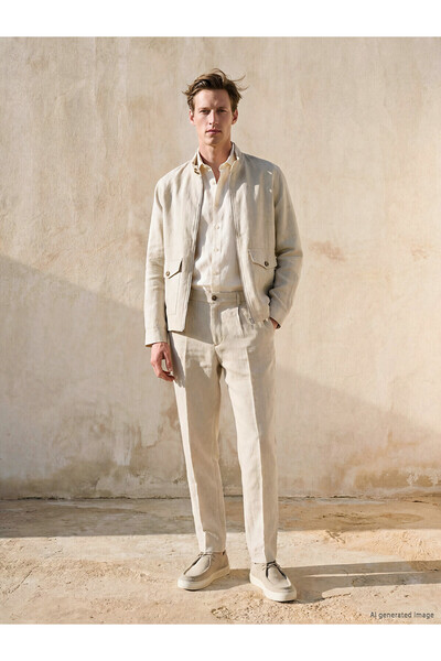LC Waikiki Nevavm Regular Fit 100% Linen Men's Trousers with a Difference