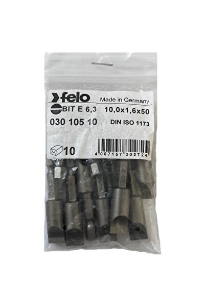 FELO Set 10 biti seria Industrial profil Drept, E6.3, 10.0x1.6mm, 50mm