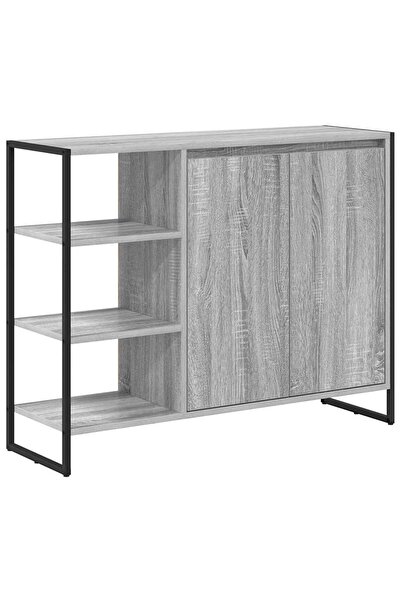 vidaxl Dulap lateral Gri Sonoma 96.5 x 30 x 75 cm Lemn compozit