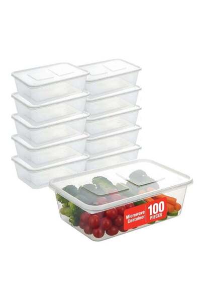 Duravel 100Pcs Food Storage Box, Plastic Kitchen Storage Containers with Lids...
