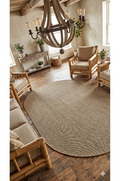 HALI SARAY CONCEPT FLOOR OVAL HALI YÜKSEK KALİTE DOKUMA ÇOK DAYANIKLI TOZ TÜY...