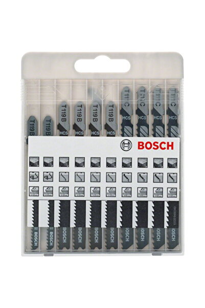 Bosch Top Bottom Set of 10 electric saw blades for wood