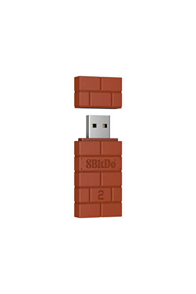 8Bitdo Ασύρματος Προσαρμογέας USB 2 83DC (Windows/macOS/PS5/Switch/Android TV...