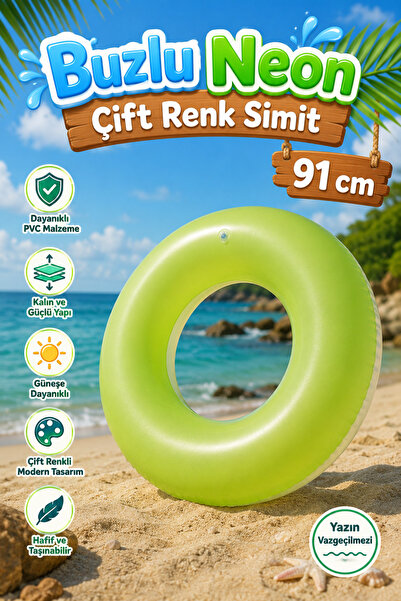craftivio 91 cm Neon Sea Ring Double Color Adult and Teenager Swimming Pool Ring