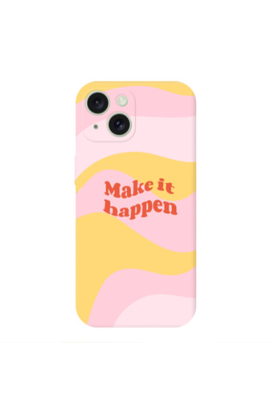 Other Apple iPhone 15 Plus Make it hapen Transparent Silicone TPU Θήκη