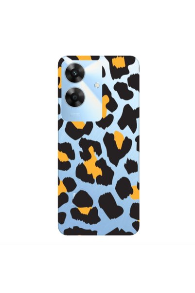 Other Realme Note 60 Yellow leopard Transparent Silicone TPU Θήκη