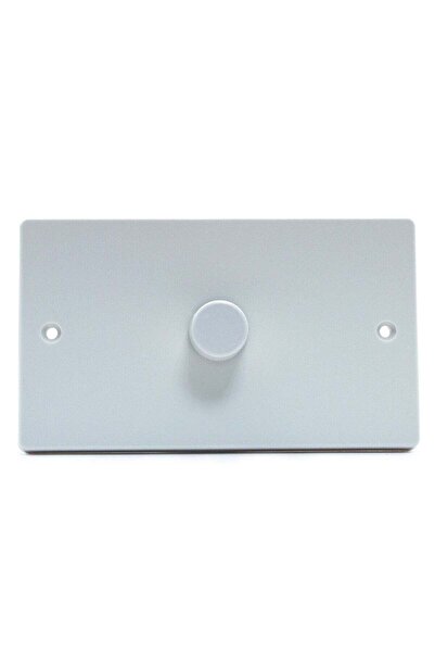 Duravel Single Gang Dimmer Switch Wall Plate, White, Round Knob Control
