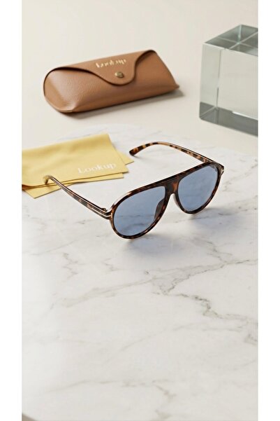 LOOKUP Sunglasses Uv400 Protection Pilot Leopard Blue Glass Unisex New Season...