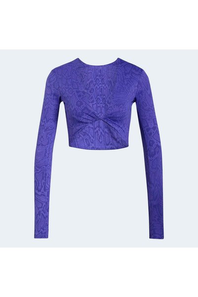 adidas Primelft Ls Aop Animal Desen Kadın Spor T-shirt KT4022