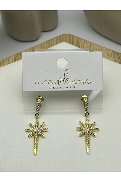 BİJU YILMAZ 26vipk05 - vip star gold earrings