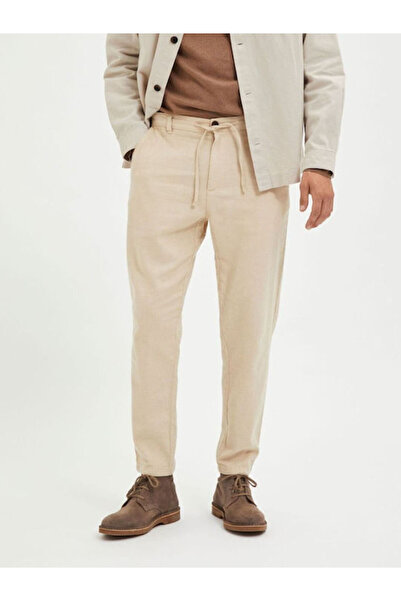 SELECTED SLH172-SLIMTAPE BRODY LINEN BLD PNT NOOS ΜΠΕΖ