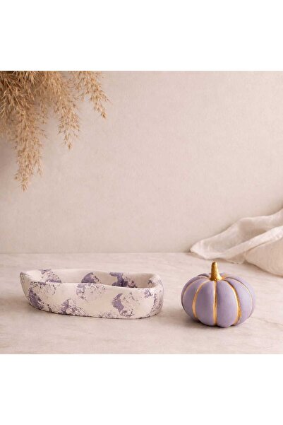 Gizem Design Products Gizem Design El Yapımı Bordo Benek Desenli Taş Tozu Ana...