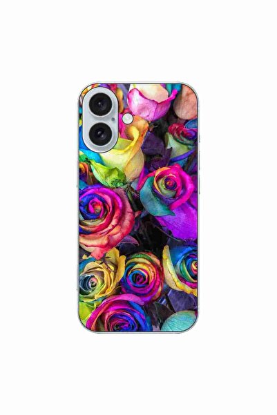 OEM Husa compatibila cu Apple iPhone 16 Silicon Gel Tpu Model Trandafiri Colo...