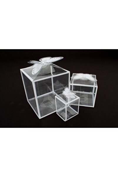 OEM Cutii Acetofan Transparente Cu Fluture 7x7x6.5 Cm 50/Set