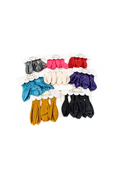 OEM Latex Balloons Solid Color 6/ Top Bottom Set Black