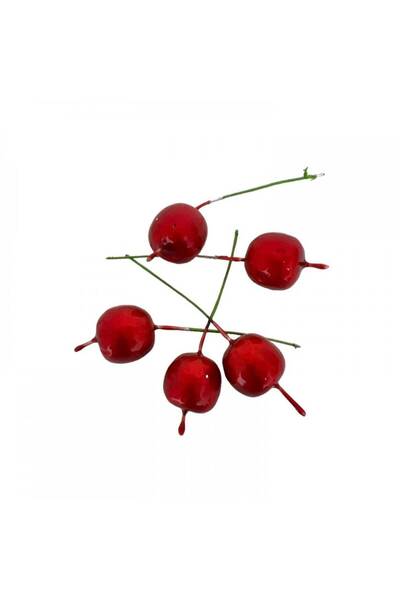OEM Ornamente Din Plastic Mere Mici 2x2 Cm 200/Set Rosu