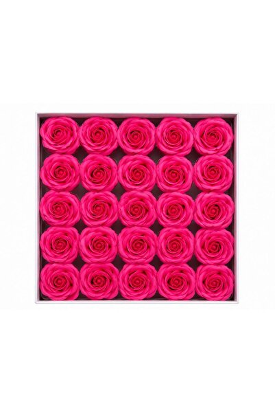 OEM Set 25 Trandafiri De Sapun Parfumati, Aspect Criogenat, 7cm Roz BonBon