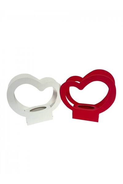 OEM Cutie Carton Forma Inima 12/Set Alb