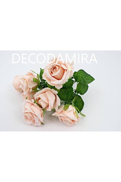 OEM Flori Artificiale Buchet Trandafiri Somon Cu Bobite