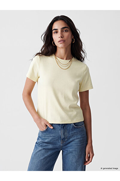 LC Waikiki RMZ GİYİM FARKIYLA Zero Roba Collar Soft Touch Γυναικείο T-shirt