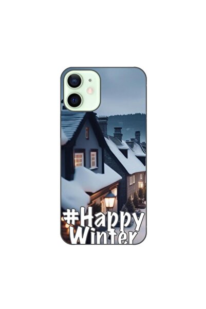 OEM Husa compatibila cu Apple iPhone 12 Mini Silicon Gel Tpu Model Happy Winter