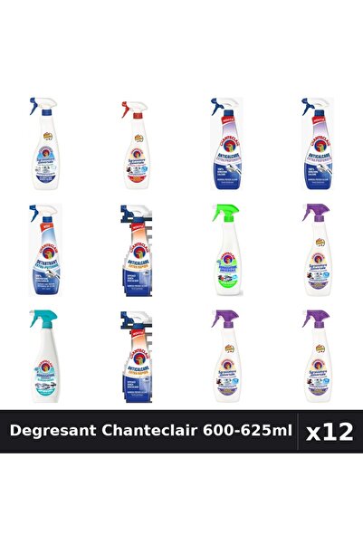 Chanteclair Set 12 Degresant Universal 600-625ml - 9 Arome Asortate Curatenie...