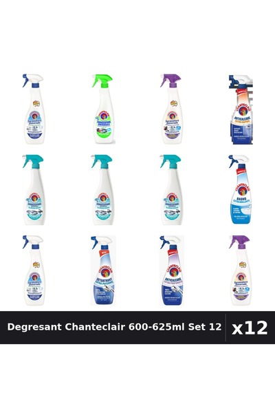 Chanteclair Set 12 Degresant Universal 600-625ml - Bicarbonat, Lămâie, Mosc, ...