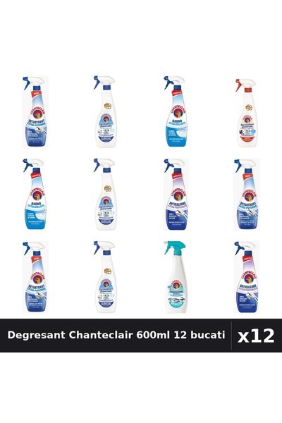 Chanteclair Set 12 Degresant Universal 600-625ml - 6 Arome, Bicarbonat, Antic...