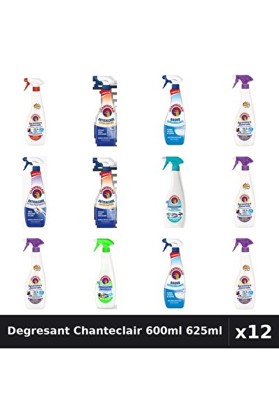 Chanteclair Set 12 Degresant Universal 600ml-625ml - 8 Arome, Anticalcar, Mar...