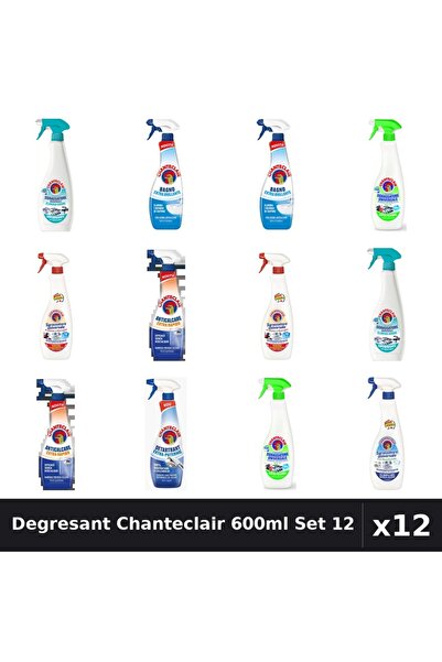 Chanteclair Set 12 Degresant Universal 600-625ml - 7 Arome, Anticalcar, Detar...