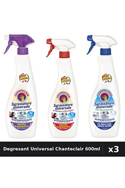 Chanteclair Set 3 Degresant Universal 600ml - Bicarbonat, Marsilia, Mosc Alb