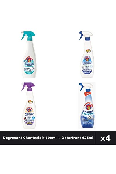 Chanteclair Set 4 Degresant Universal 600ml + Detartrant 625ml - Bicarbonat, ...