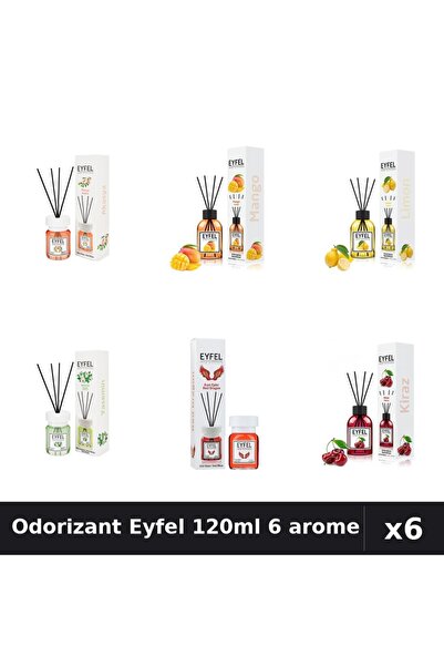Eyfel Set 6 Odorizante Camera Betisoare - Acacia, Mango, Lamaie, Iasomie, Red...