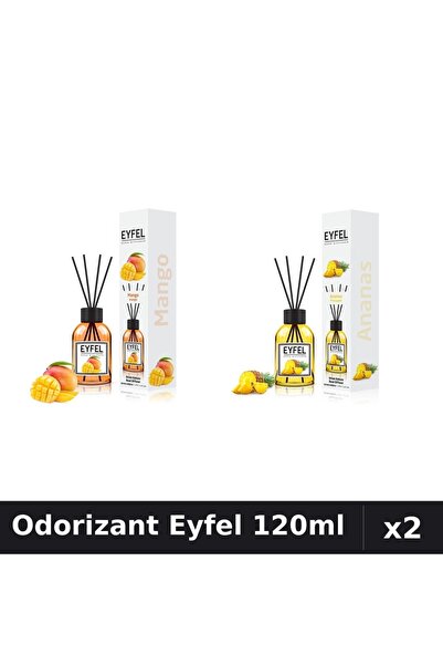 Eyfel Set 2 Odorizant Camera Betisoare 120ml - Mango, Ananas - Parfum Intens