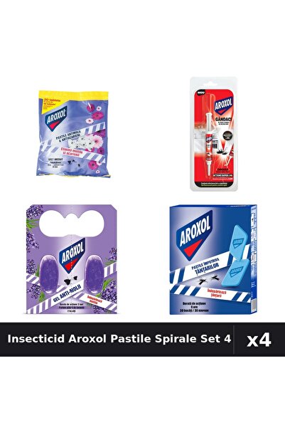 Aroxol Set 4 Insecticid Pastile Spirale - 2, 5g, 20, 30 buc - Anti-Insecte Ef...