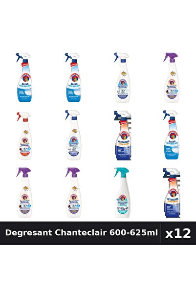 Chanteclair Set 12 Degresant Universal 600-625ml - 7 Arome Asortate, Anticalc...